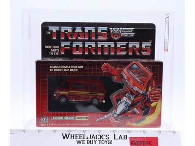 Ironhide No Rubsign AFA GRADED 75 75/80/85 G1 Transformers Hasbro Tape Seal