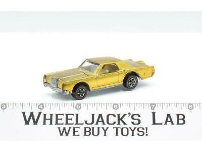 Custom Continental Mark III Gold 1969 Redline Hot Wheels Mattel Vintage RL