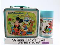 Walt Disney World Metal Lunchbox w/ Thermos Vintage 1970's Aladdin Industries