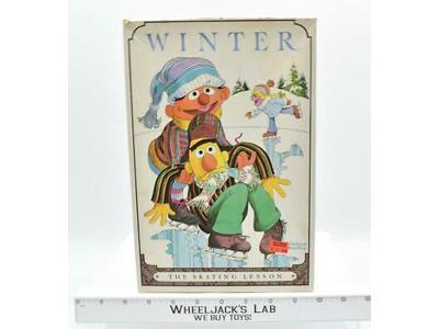 Winter Sesame Street The Skating Lesson 60 Pieces Jigsaw Puzzle COMPLETE 16 x 11