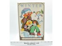 Winter Sesame Street The Skating Lesson 60 Pieces Jigsaw Puzzle COMPLETE 16 x 11