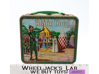ROBIN HOOD Green Metal Lunch Box ONLY 1956s Aladdin Ind. Vintage