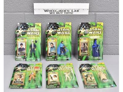 Lot of 6 NEW 2000 2001 Star Wars Kenner Carded Power of the Jedi Action Figures