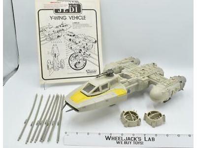 Y-Wing Fighter Ship WORKS W/MANUAL 1983 ROTJ Star Wars Vintage Kenner Vehicle