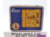 Wild Frontier Metal Lunch Box w/ Spinner Game Go West 1977 Ohio Art Vintage
