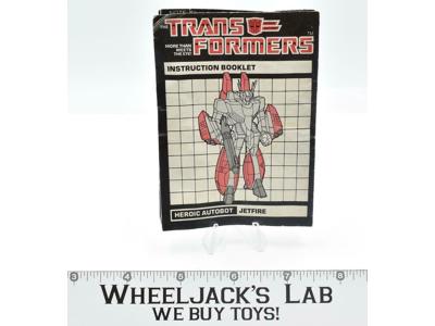 Jetfire Action Figure Instruction Manual Booklet 1985 Hasbro G1 Transformers