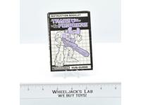 Hun-Gurrr Action Figure Instruction Booklet Manual 1987 Vintage G1 Transformers