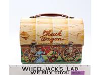 Chuck Wagon Western Dome Metal Lunch Box ONLY 1958 Aladdin Industries Vintage