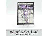 Razorclaw Action Figure Vintage Instruction Manual 1986 Hasbro G1 Transformers