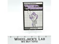 Headstrong Action Figure Instruction Manual Booklet 1986 Hasbro G1 Transformers