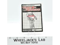 Kup Action Figure Instruction Manual Booklet 1986 Hasbro G1 Transformers