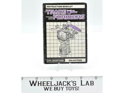 Galvatron Action Figure Vintage Instruction Booklet Manual 1986 G1 Transformers