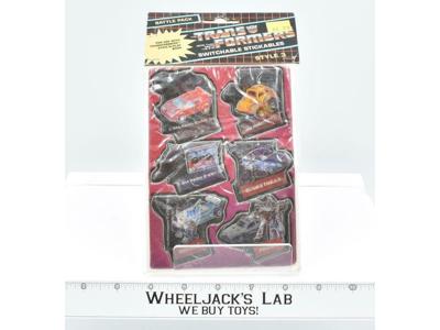 Switchable Stickables Stickers Pack Style #3 1984 NEW G1 Transformers Vintage
