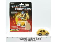 Goldbug W/CARDBACK COMPLETE 1986 G1 Transformers Action Figure