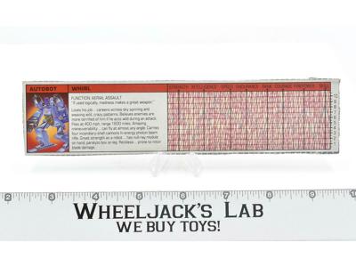 Whirl Action Figure Tech Spec 1985 Vintage Hasbro G1 Transformers