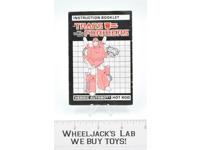 Hot Rod TARGETMASTER Action Figure Instruction Manual 1987 G1 Transformers
