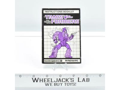 Mindwipe Action Figure Instruction Manual 1987 Hasbro G1 Transformers