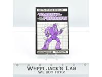 Mindwipe Action Figure Instruction Manual 1987 Hasbro G1 Transformers
