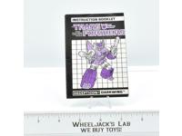 Darkwing Action Figure Instruction Manual 1988 Hasbro G1 Transformers