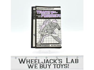 Astrotrain Action Figure Instruction Manual Booklet 1985 Hasbro G1 Transformers
