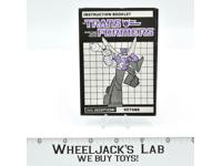 Octane Action Figure Instruction Manual Booklet 1986 Hasbro G1 Transformers