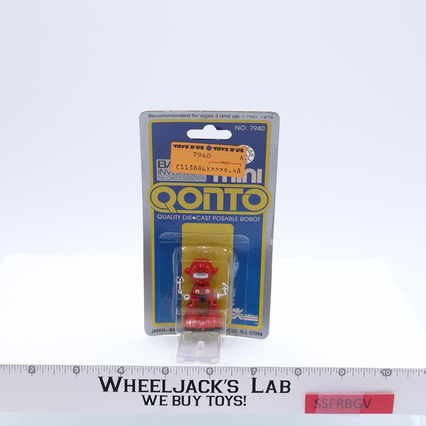 Mini Qonto Die-Cast Metal Robot Red #7940 Bandai America Figure NEW SEALED