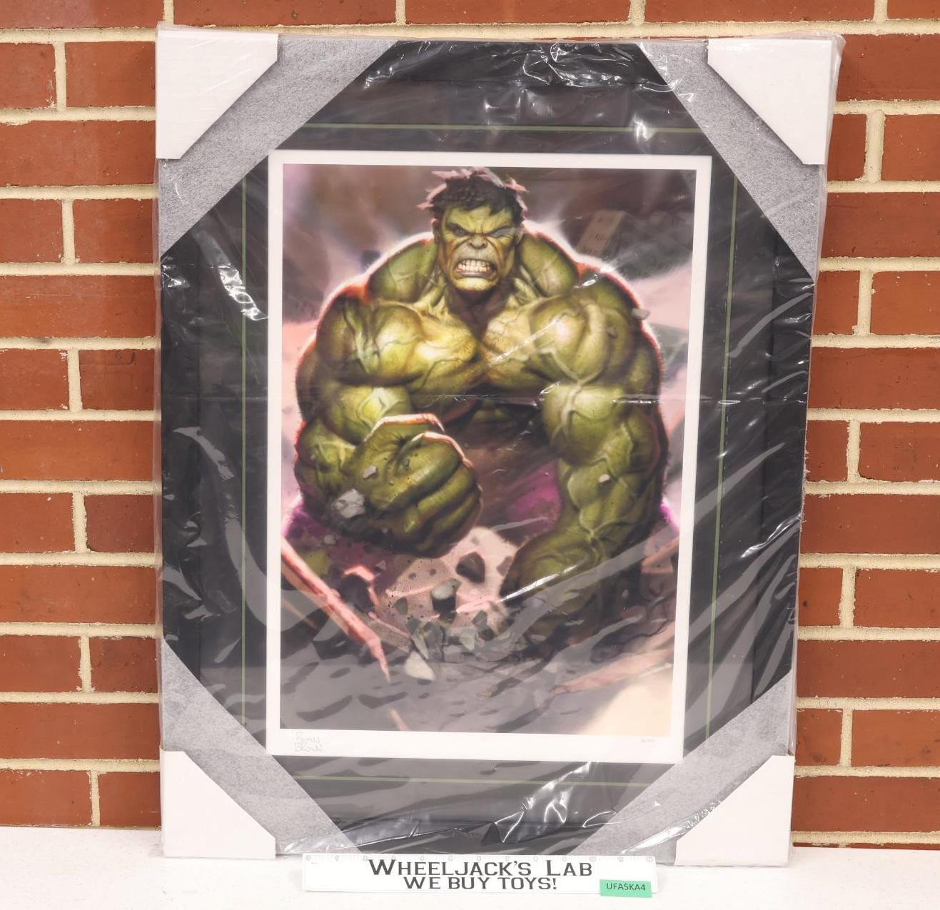The Incredible Hulk Ryan Brown Art Print Framed Giclée 301/375