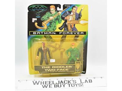 The Riddler &amp; Two-Face MOSC NEW Batman Forever Kenner 1996 Action Figure