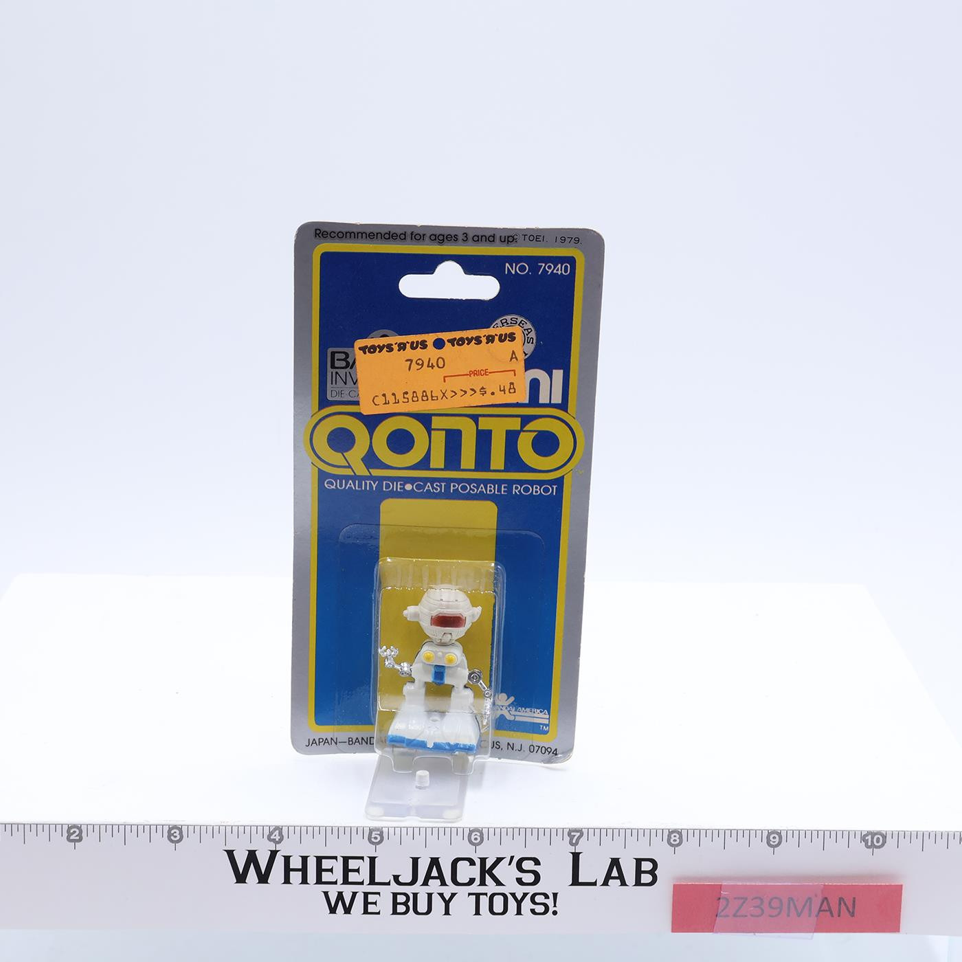 Mini Qonto Die-Cast Metal Robot WHITE #7940 Bandai America Figure NEW SEALED