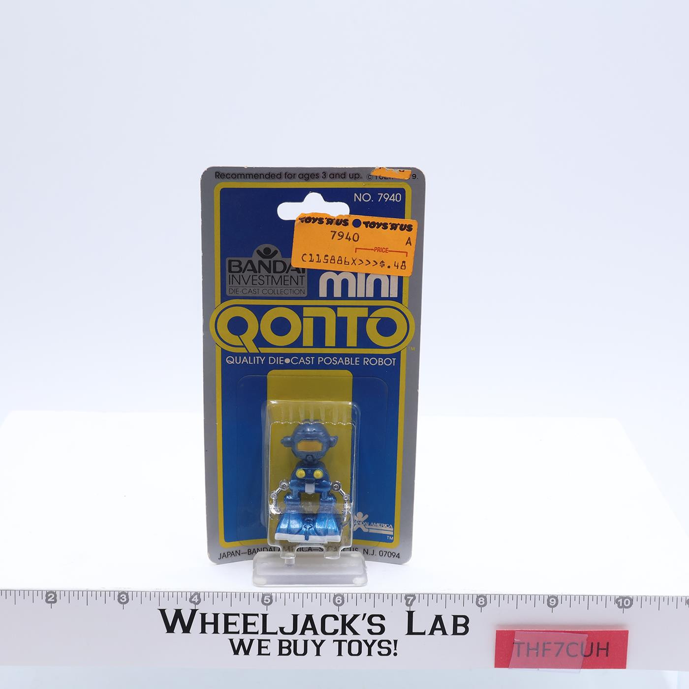 Mini Qonto Die-Cast Metal Robot Blue #7940 Bandai America Figure NEW SEALED
