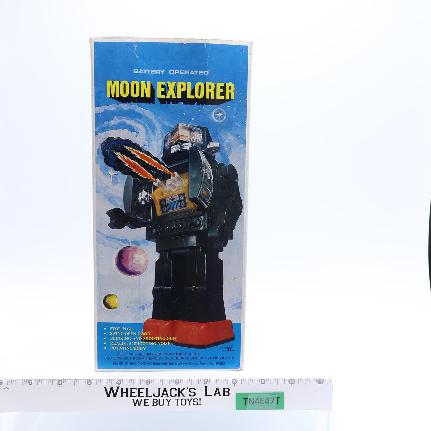 Battery Operated Moon Explorer Robot Spaceman W/Original Box Hong Kong