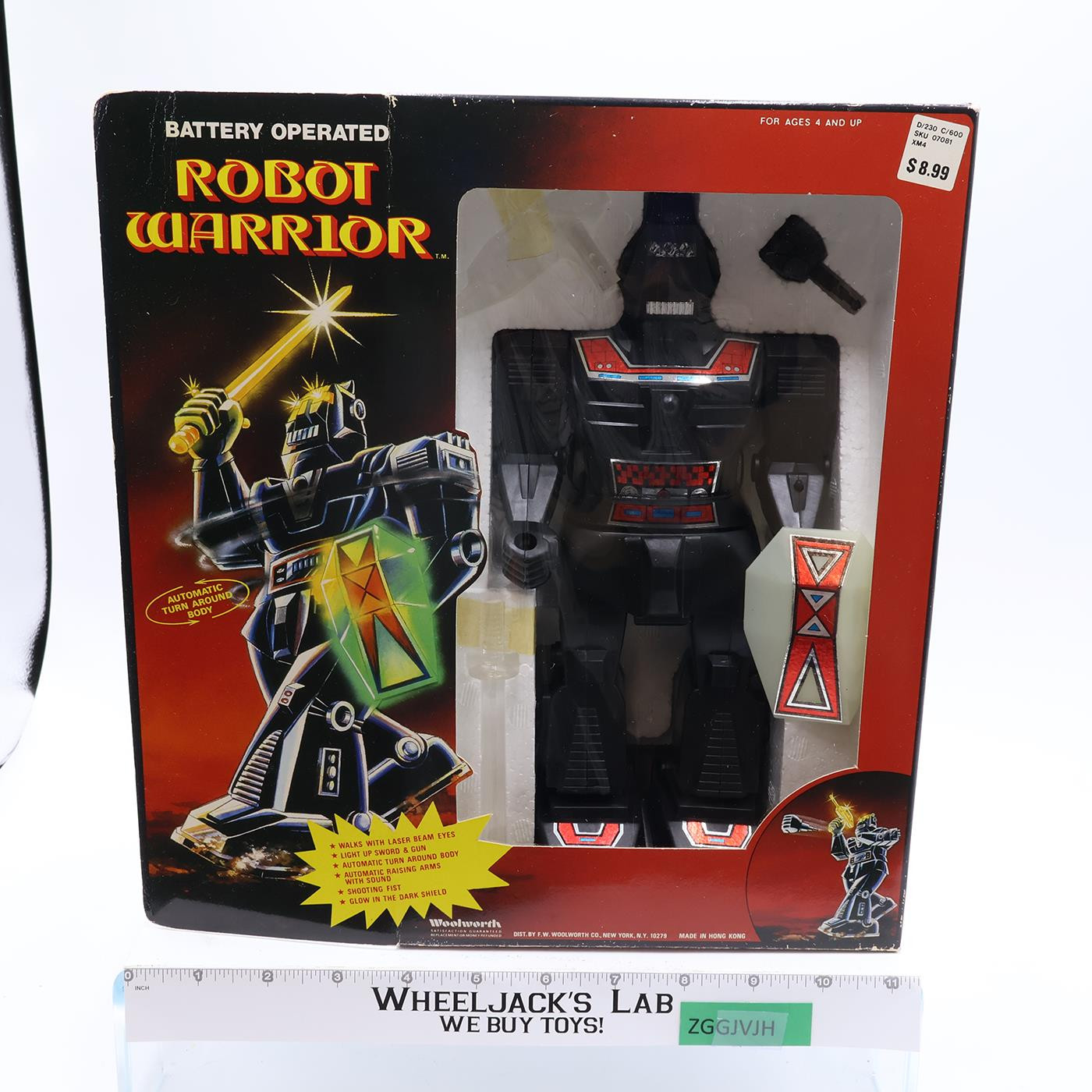 Robot Warrior Battery Operated Robot Woolworth Made In Hong Kong Figure NIB