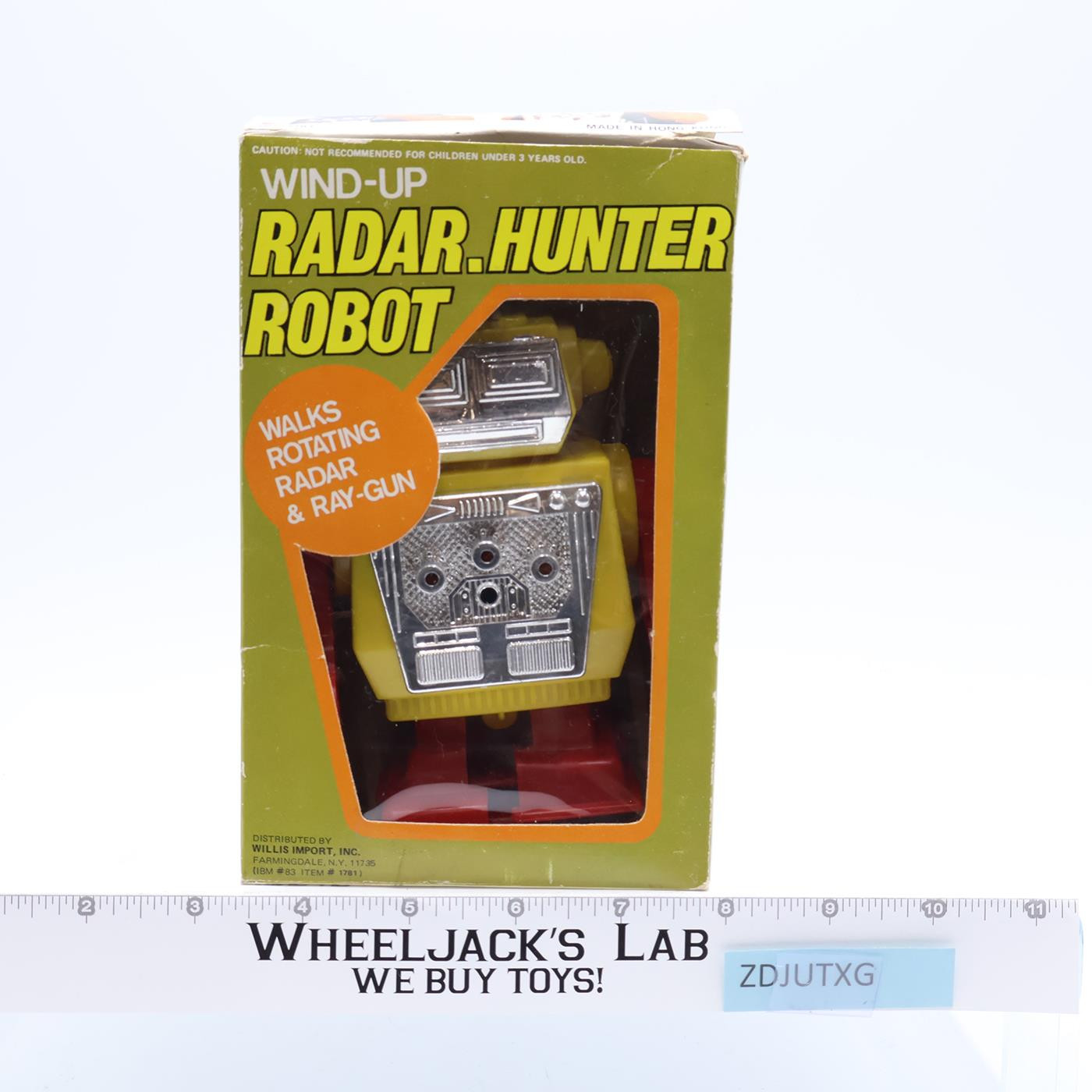 Wind-Up Radar Hunter Robot W/Box #1781 Action Figure WORKS