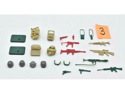 Lot #3 Battle Gear Accessory Pack 3 Set 1985 Weapons Guns Gi Joe Action Figure