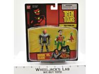 Robin Vs. Slade MOSC NEW Teen Titans 2004 Bandai DC Super Heroes Figure