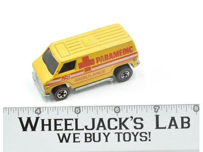 Paramedic Ambulance Van Yellow 1974 Redline Hot Wheels Mattel Vintage RL