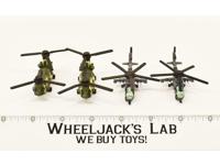 Lot of 4 Helicopters 1992-93 Vintage Galoob Micro Machines