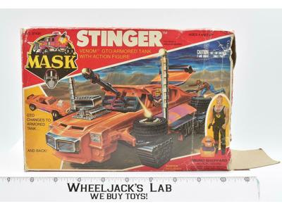 Stinger Bruno Sheppard 100% Complete w Box Vehicle MASK 1985 Kenner Vintage