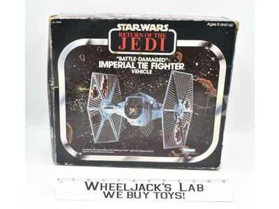 Battle-Damaged Imperial Tie Fighter Star Wars NEW MIB UNUSED STICKERRS ROTJ 1983