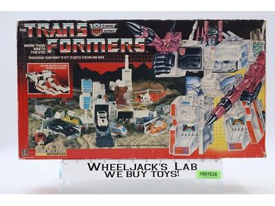 Metroplex W/BOX & INSERT 100% Complete 1985 Vintage G1 Transformers Figure