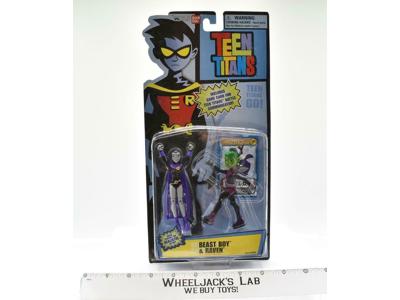 Beast Boy &amp; Raven MOSC NEW Teen Titans 2005 Bandai DC Super Heroes Action Figure