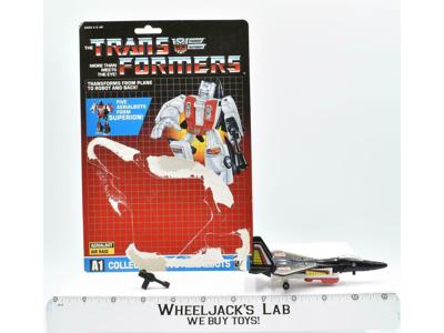 Air Raid W/CARDBACK COMPLETE Vintage Hasbro 1985 G1 Transformers Action Figure