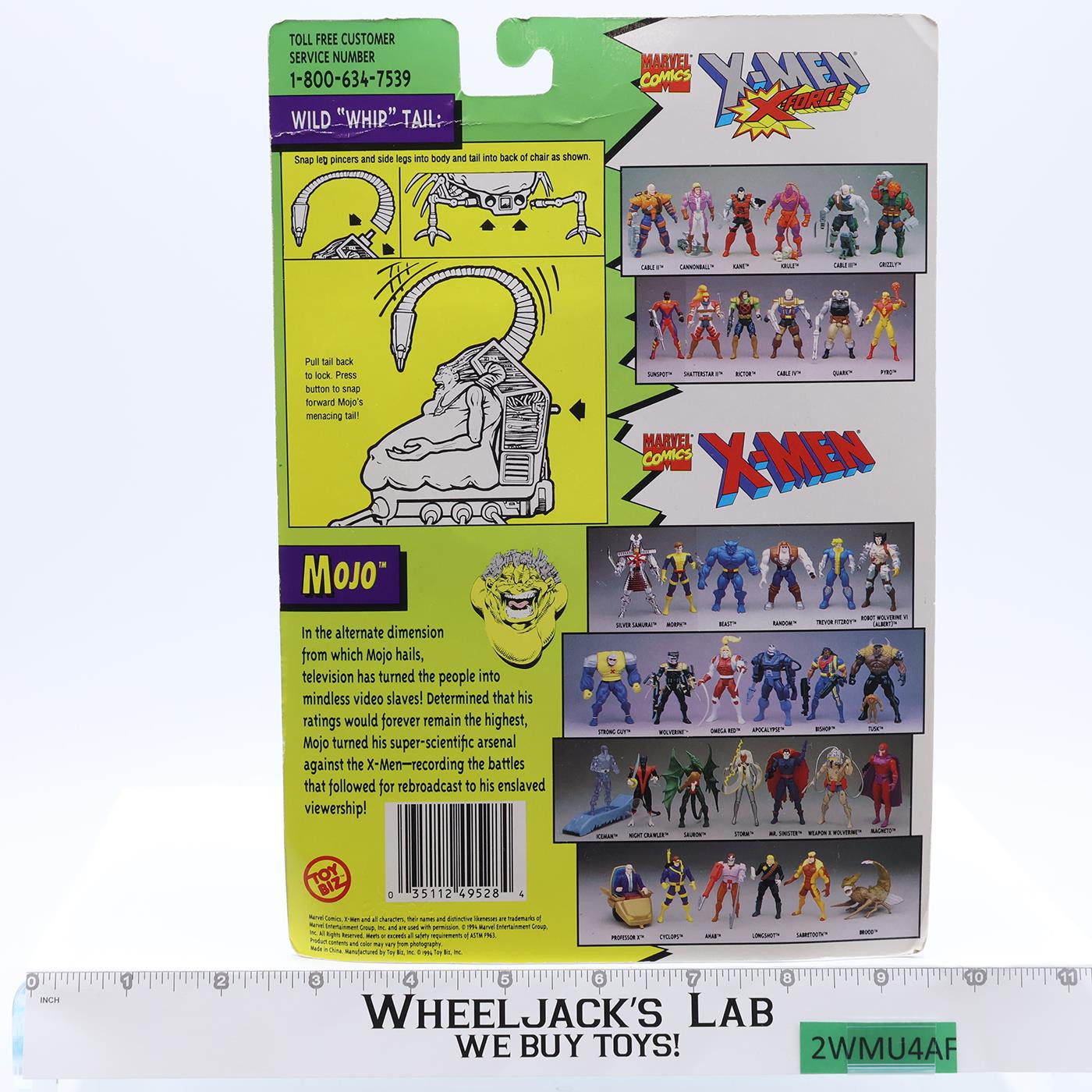 Marvel Comics Mojo Evil Mutants X-Men X-Force 1994 ToyBiz Action Figure MOSC