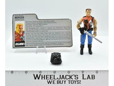 Mercer 100% Complete V1 GI Joe 1987 Hasbro Action Figure Vintage