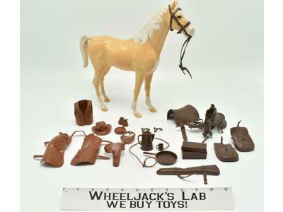 Thunderbolt Palomino Horse Best of the West Johnny West Marx 12" 1/6 Vintage