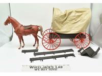 Covered Wagon W/Horse Best of the West Johnny West Marx 12" 1/6 Vintage