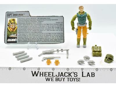Capt. Grid Iron V1 100% Complete 1990 GI Joe Vintage Hasbro Action Figure
