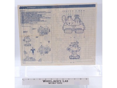D.E.M.O.N. 1988 ORIGINAL Instructions Blueprints G.I. Joe Hasbro