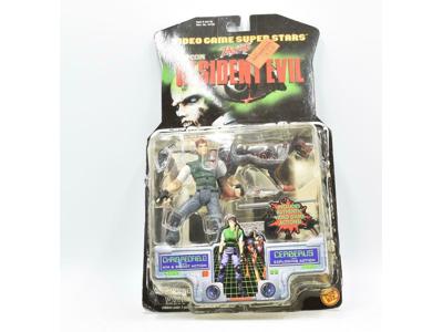 Chris Redfield &amp; Cerberus MOSC NEW Resident Evil Toy Biz 1998 Figure Set