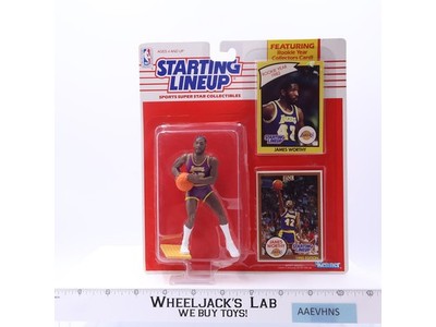 James Worthy LA Lakers W/Rookie Year Card NBA Starting Lineup Kenner 1990 MOSC